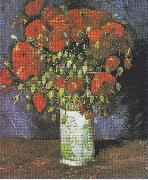 Vincent Van Gogh Vase with Red Poppies oil painting on canvas